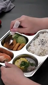 MEDIOHOME Food Tray Piring 5 Sekat Stainless Steel SS304 MADE IN INDONESIA