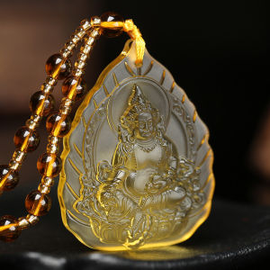 🔥品质精选🔥❉❁  Yellow God of wealth Pendant Necklace winning the lottery to ensure peace pray for good fortune and ward off黄财神吊坠项链招财中奖保平安祈福辟邪男女开运转运护身佛项链fany13.sg