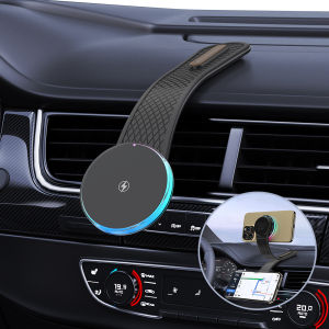 15W Car Mount Charger Compatible iPhone MagSafe 16 Pro Max 15 14 13 12 Magnetic Wireless Car Charger Free Adjustment Angle