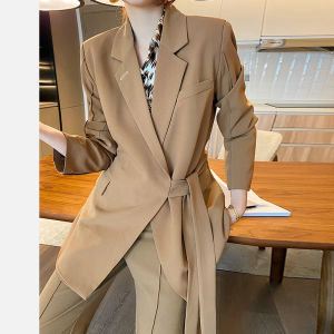 ชุดสูทผู้หญิง ชุดสูทสไตล์อังกฤษระดับไฮเอนด์ ฤดูใบไม้ผลิและฤดูใบไม้ร่วง ดีไซน์เก๋ไก๋ แขนยาว ทรงตรง ปกติ