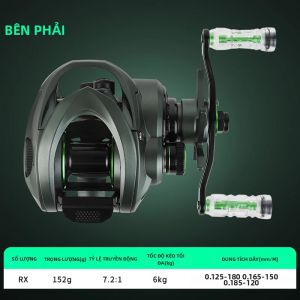 Máy Câu Cá BILLINGS Baitcasting Reel 6KG Hệ Thống Phanh Từ Tính Máy Câu Cá Nhỏ Gọn Có Báo Động Xả Tải Cho Ocean River Lake