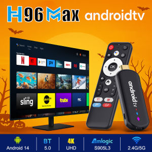 H96max S905L TV Stick Android14 Quad Core BT5.0 4K 30fps 2.4G&5G Wifi6 2GB 16GB Google Voice Assistant Media Player AI TV Stick