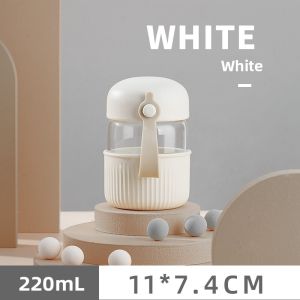 FSJP | Aesthetic Portable Glass Tea Cup with Lid for Women