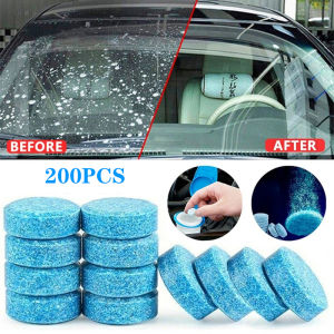 200PCS Car Effervescent Tablets Windshield Washer Fluid Concentrated Glass Water Wiper Solid Cleaner Tablet Car Accessary