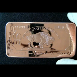 10 Troy Oz Buffalo Bar (Standard) .999 Fine Copper Bar CMC 10 Oz Copper Bar COPPERMAN