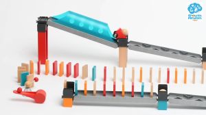 GM Kids 4-12 ของแท้เยอรมัน พร้อมส่ง 4-12 ขวบ ของเล่น STEM ชุดโดมิโน 122 片 Deluxe Domino Set Hape