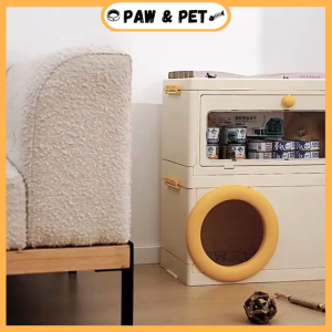 3 in 1 Cat Scratcher House Pet Storage Box Large Capacity Storage Cat Scratcher Board Cat Nest