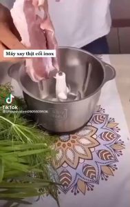 [BH 12 THÁNG] Máy Xay Thịt Inox Đa Năng Cối Xay Thịt 304 Máy Xay Đa Năng Ăn Dặm Cho Bé Dung Tích 2L 4 Lưỡi Dao Bằng Thép Máy Xay Sinh Tố Máy Xay Ăn Dặm Cối Xay Máy Xay Tỏi Ớt - Giadungbv247