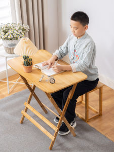 advocate | Nordic Bamboo Wood Study Desk for Kids Learning Computer and Students Table with Chair Set