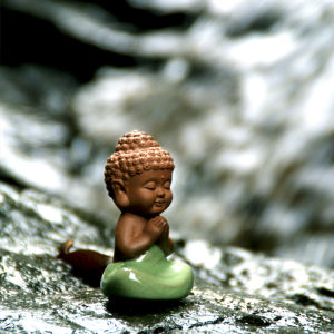 Home Decorations Living Room Tea Pet Creative Ornaments Cute Zen Little Buddha Image Car Plant Potted Succulent Arrangement