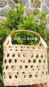 keranjang anyaman bambu ukuran 25 10 20 tas jinjing keranjang hampers