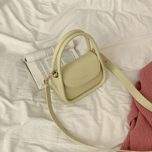 Red Crossbody Bag Retro Style Youthful Female Small Satchel Soft PU Leather Zipper Closure Casual Handbag for Summer 2022