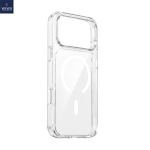 WIWU Ultra Crystal Clear Case for iPhone 18/17 Pro Max Case Anti-Yellowing Case Four-corner Air Cushion Tech Shockproof Anti-Fingerprint Compatible with MagSafe