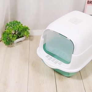 CAT LITTER BOX TOILET LARGE BAK PASIR KUCING BESAR TERTUTUP OTOMATIS