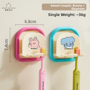 MODERN SWEETHOME | Wall-Mounted No-Drill Bathroom Toothbrush and Cup Organizer