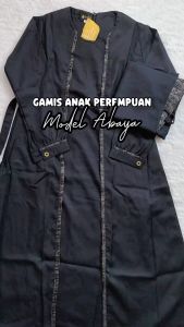Baju Gamis Anak Perempuan Remaja Tanggung Premium Terbaru Silmi Madani Family Black n White