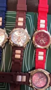 (BISA COD) JAM TANGAN WANITA GNS RUBBER KARET TANGGAL AKTIF FREE BOX & BATRAI ANALOG QUARTZ TAHAN AIR