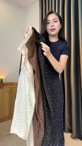 MỞ Bán Quần Suông họa tiết  màu đen xanh nâu trắng. Phù hợp mặc hàng ngày.