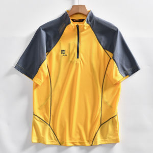 เสื้อยืดแขนสั้นผู้ชาย ทรงหลวม ทรงปกติ ทรงหลวม ทรงปกติ เสื้อยืดคอตตอนผสมโพลีเอสเตอร์สำหรับเล่นกีฬาในฤดูร้อน