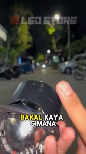 LAMPU UTAMA LED GMS BILED 2.5 INCH SINAR KUNING G6 SERIES BLUE LENS 55 WATT