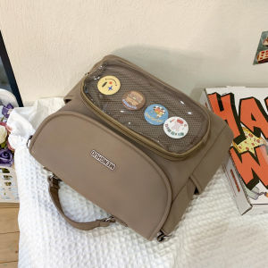 กระเป๋าเป้สะพายหลังใสใส่หนังสือแบบถือได้สำหรับนักเรียน กระเป๋าสะพายข้างใส่ของใช้สำหรับเด็กผู้หญิง กระเป๋าสะพายข้างแบบสะพายข้าง กระเป๋าเป้สะพายหลังแบบใส