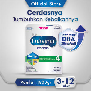 Enfagrow Essential 4 Susu Formula 3-12 Tahun Vanila 1800gr Nutrisi Optimal 3-12 Tahun Tinggi Kalsium Dan Omega 3 Vitamin Dan Zinc Untuk Anak Kemasan 1800Gr Susu Bubuk - Lazada