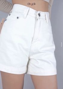 DISYAK - Hotpants Jeans Celana Pendek Wanita Non Stretch Ivory 1060-2060