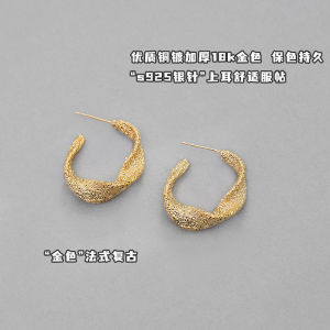 Möbius Twisted Matte Metal Earrings Vintage Court Style Geometric Design for Women No Piercing Required Mosquito Coil Tray Clips