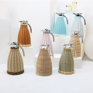 Rattan Woven Stainless Steel Thermal Pitcher 2L