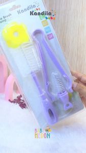 KANDILA BABY 3 IN 1 BOTTLE BRUSH / KDL 06-5 / SET SIKAT LEMBUT & PENJEPIT UNTUK PEMBERSIH BOTOL/ SIKAT BOTOL BAYI