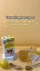 [CAROMA] Pure Honey Lemon with Bentong Ginger/10 sachets x18g /Halal/ Less Sweet/ Serbuk Halia/Premium