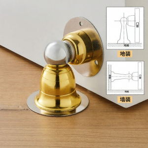 GUTE | No-drill Stainless Steel Door Stop Anti-Collision Floor Mount