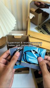 Gelang Couple Superman & Wonder woman Anti Luntur Tali Bracelets Ukuran Adjustable Bukan Stainless