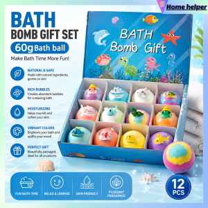 12PCS Bath Bombs for Kids Surprise Toy Organic Handmade Moisturizing Fizzy Balls Gift Set