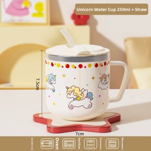 XIAOCHUSHU | Stainless Steel Childrens Cup 3-6 Year Old Measurement Milk Cup