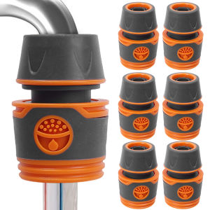 2PCS Garden Hose Adapter with  Quick Connector Stop Coupler Joints Water Irrigation Tube Connect Repair Extender