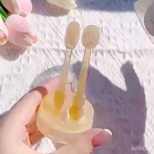 ชุด 2 ชิ้น แปรงลิ้น ด้วย แปรงลิ้นเด็ก, แปรงเหงือกเด็ก, แปรงสีฟันเด็ก, ซิลิโคน, ชุดแปรงสีฟันเด็ก ซิลิโคน, เคลือบลิ้น