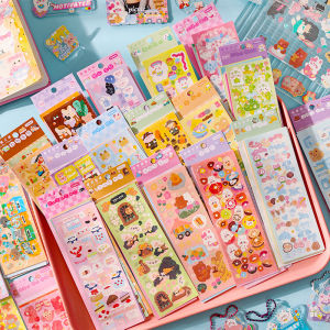 Ready Stock 50 PCS random 50Pcs Cute Guka Stickers Kawaii Cartoon Stickers Childrens Notebook Stickers Waterproof Non-Repeating Reusable Various Styles Handbook DIY Stickers Gift For Kids