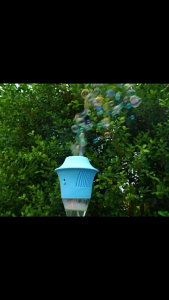 [LA1R]Automatic Bubble Machine Vertical Streetlight Bubble Maker with Sound Light for Birthday Wedding Christmas Party