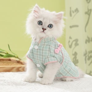 Cat Clothes Autumn Pet Cat Small Cat Autumn Clothes Doll Cat Skirt Kittens Cheongsam Anti-Fur Vest for Cats Pet Supplies
