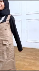 Overall cargo jumpsuit anak tanggung usia 12 sampai 14 tahun bahan chinos denim katun tuwil combet