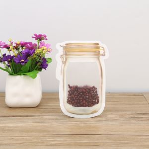 10/20/30/40/50Pcs Small Jar Spice Bags Leakproof Reusable Seal Fresh Food Storage Bags Nuts Candy Cookies Holder Zip Lock Bags