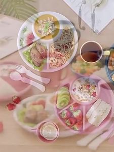 Diet Meal Prep Plate for Home Use Single Serving with Proportional Divisions