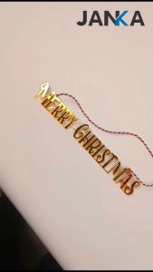 JANKA Hiasan Tulisan Merry Christmas Pohon Natal Akrilik Aksesoris Gantungan Ornamen Dekorasi Acrylic Christmas Tree Merry Christmas Decoration
