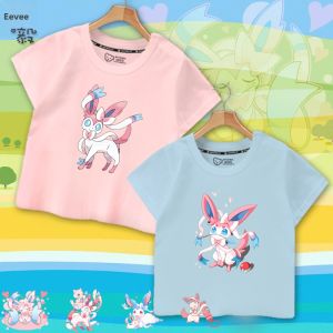 RuiYi | Fairy Eevee Pokemons Co-branded Childrens Short Sleeve T-Shirt