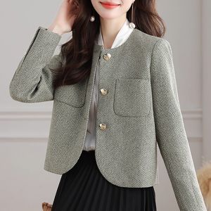 Fashion French Style High-class Tweed Short Jacket