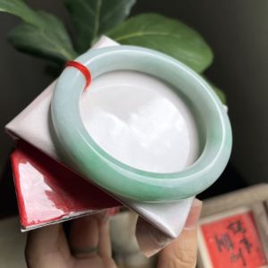 Jadeite bangle jade bangle 57mm grade A singapore can view and try