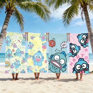 Sanrio | Cute H-HANGYODON Towel Beach Shower Bath Travel Lightweight Skin Friendly for Pool Camping Cruise Summer