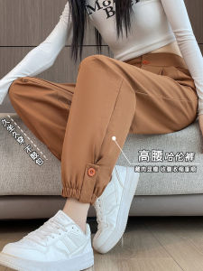 Loose Womens Sport Pants High Waist Harlan Cabbage Casual Sweatpants Spring Autumn Workwear Trousers Wide Leg Pants