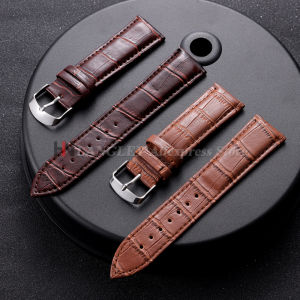 Soft Leather Watchband for Men Women 12mm 14mm 16mm 18mm 20mm 22mm 24mm Bamboo Pattern Belts Universal Replacement Watch Straps